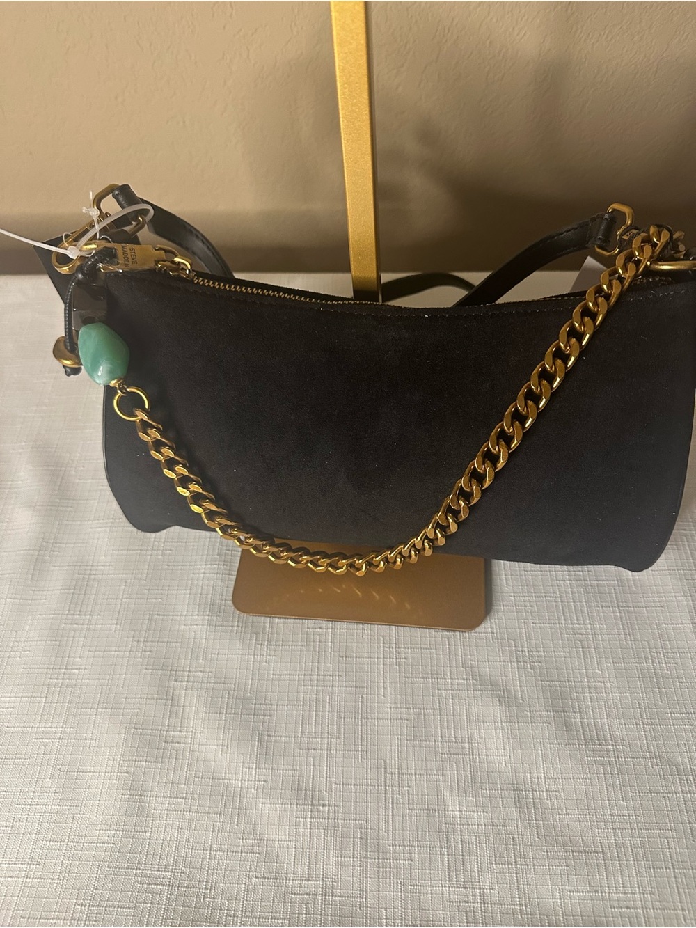 Steve Madden Black Suede Shoulder Bag - Picture 3 of 6